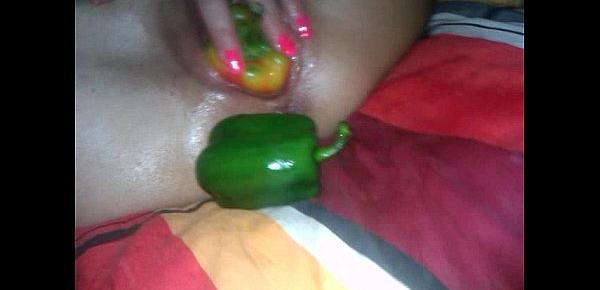  my wife extrime insertion pepper eggplant and squirt